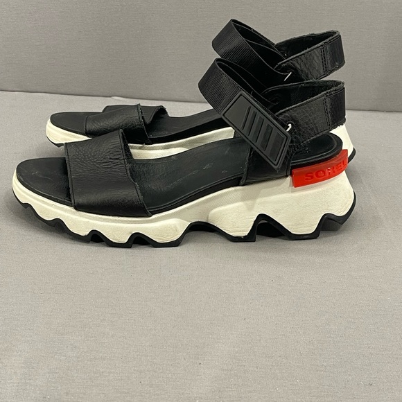 Sorel Shoes - Sorel size 11 Kinetic Black Women's Leather Strap Wedge Sandals 1891901010